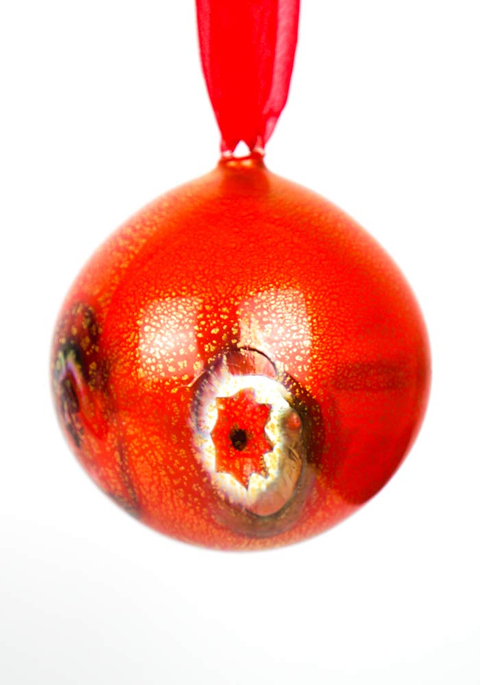 MadeMuranoGlass Tris Palline di Natale in Vetro soffiato di Murano