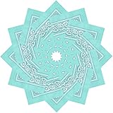 Alotpower 12 Pack Riding Bandanas Headbands Handkerchiefs for Outdoor Activities,Mint Green