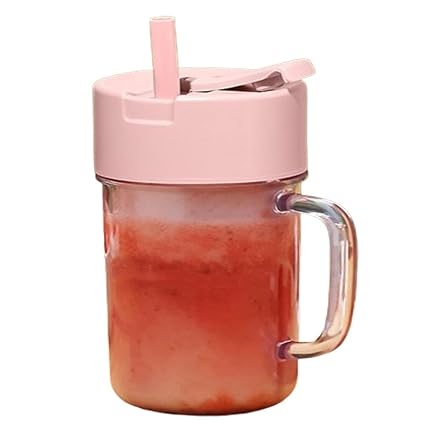 Portable Crusher Juicer With Handle & Straw, USB Rechargeable 6 Blades (420 ML)