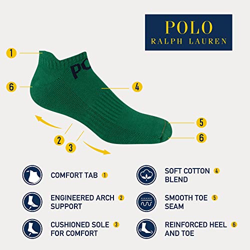 POLO RALPH LAUREN Men's Classic Sport Polo Socks-3 Pair Pack-Athletic Arch Support and Cushioned Comfort2