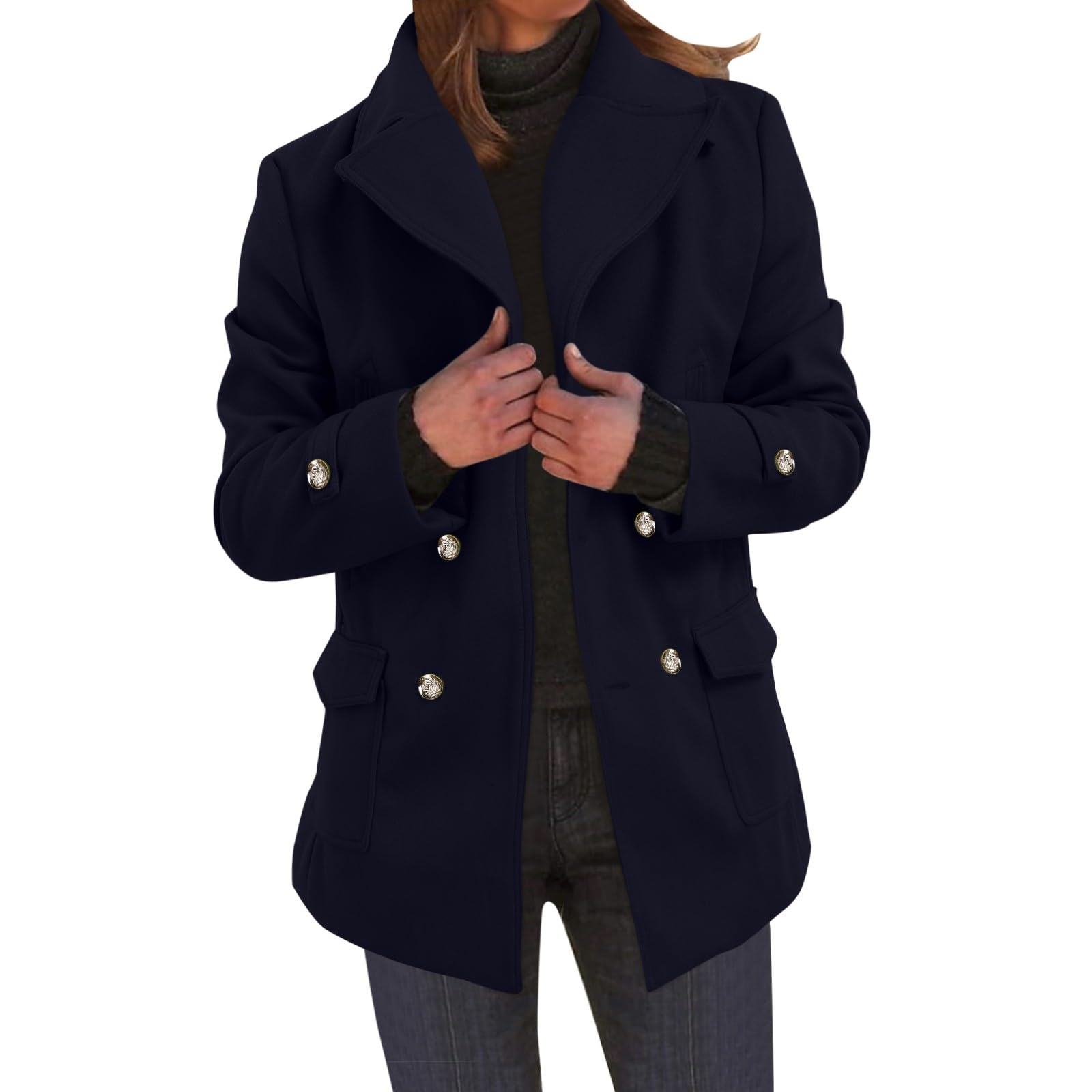 Damen Blazer Sportlich Elegant, Jackett Casual Frühling Sweatblazer, Bequem Ausgefallene Blaser Jacke Kurzblazer Damen Festlich Open Front Einfarbig Regular Fit Blaser Jacke Damen Blazer Frühjahr
