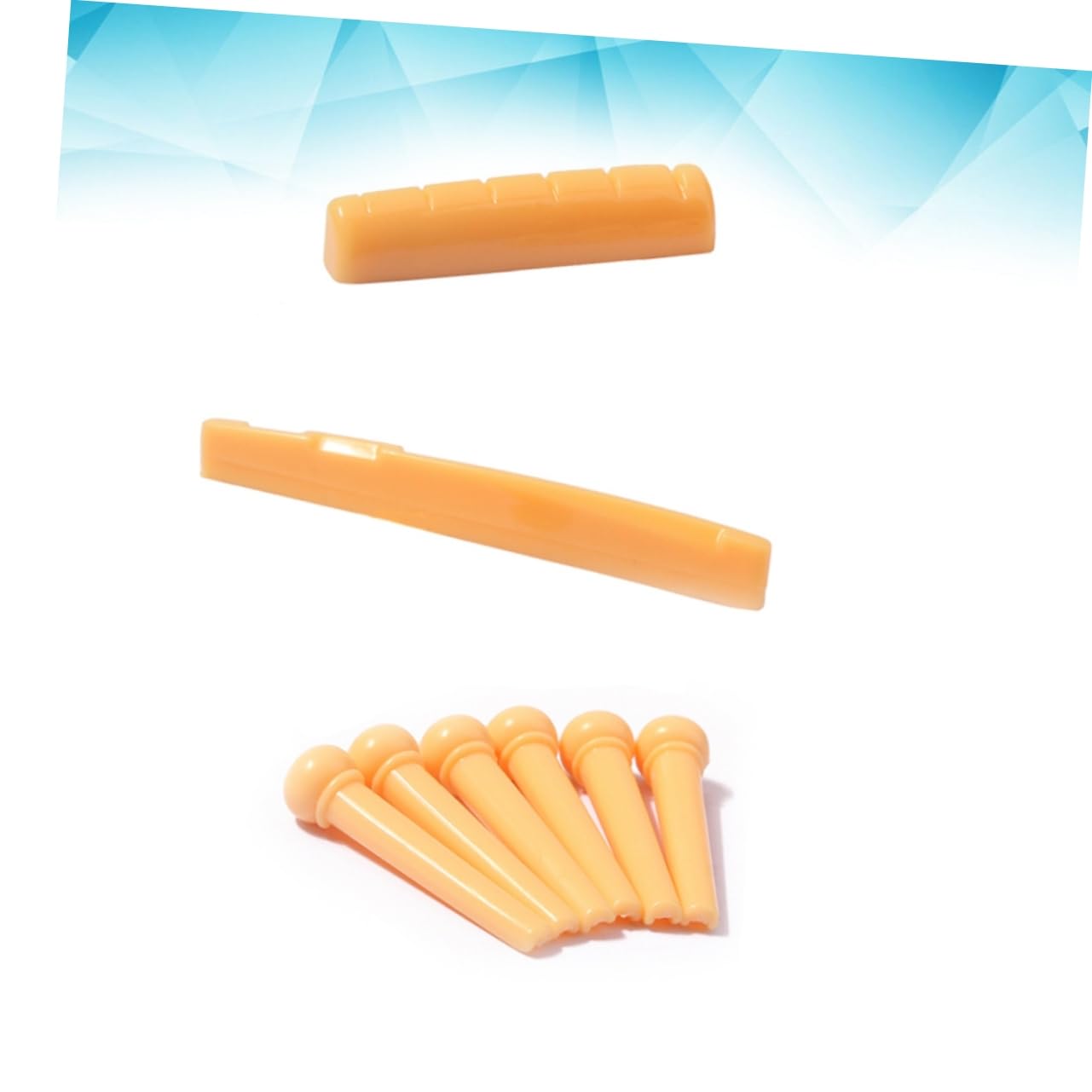 ifundom Guitar Nut and Bridge Replacement Parts Yellow Plastic Set for Acoustic Guitars