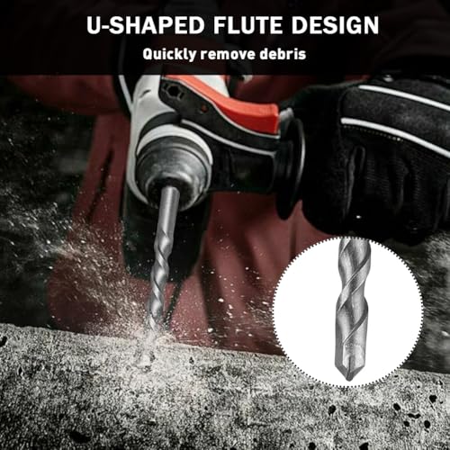 ACBAGI 17-Piece SDS Plus Drill Bit Set with SDS Chisel Bits,Hammer Drill Accessories for Masonry Concrete,Tile, Brick, Cement and Stone (17A) 5 ACBAGI 17-Piece SDS Plus Drill Bit Set with SDS Chisel Bits,Hammer Drill Accessories for Masonry Concrete,Tile, Brick, Cement and Stone (17A) - Image 5