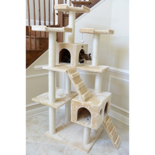 Armarkat Classic Cat Tree Beige/14 D X 50" W X 74" H #TOP29