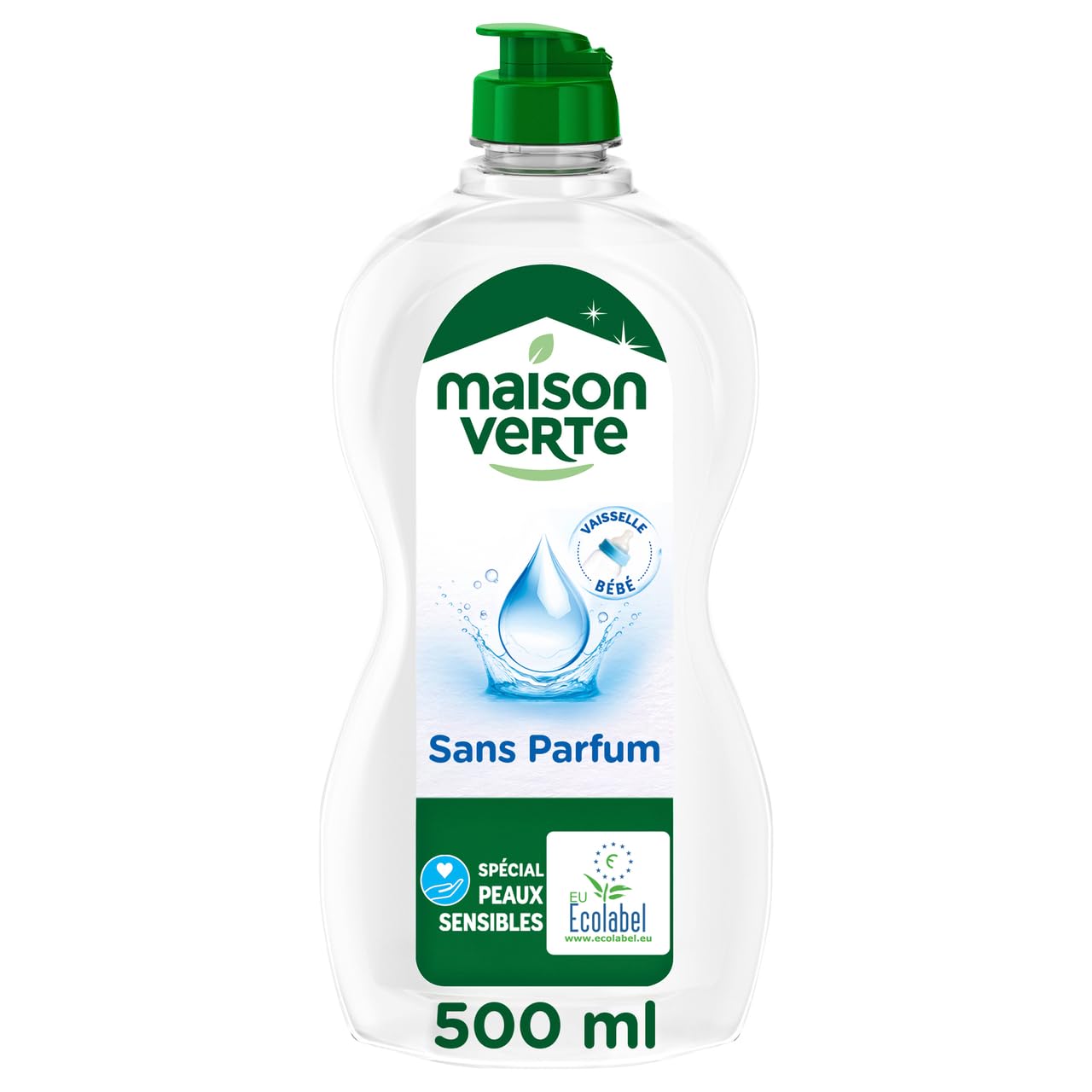 Maison Verte Liquide Vaisselle Sensitive 500ml Sans Allergnes