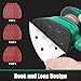 HYCHIKA Detail Sander Tool with Vacuum Attach, 13,000 OPM, 1.2A Electric Palm Sander with 12 Pcs Sandpapers, Upraged Dust Collection System, Compact Design for Tight Spaces Sanding and Paint Removing