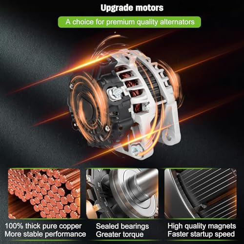SCITOO Alternator Replacement for Kia for Soul L4 1.6L 2010 2011, 12V 90Amp CW 6-Groove Pulley, 11471N 11471 208-932 208-932A AVA0124 400-40065 37300-2B101 373002-B400 2655447 2608339 by SCITOO - Image 2