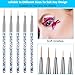 5 Pcs Eyeliner Brush, Nail Art Brushes Fine Point Nail Art Liner Brushes Set, Thin Eye Makeup Gel Eyeliner Brush for Graphic Cosmetic, Nails Tools