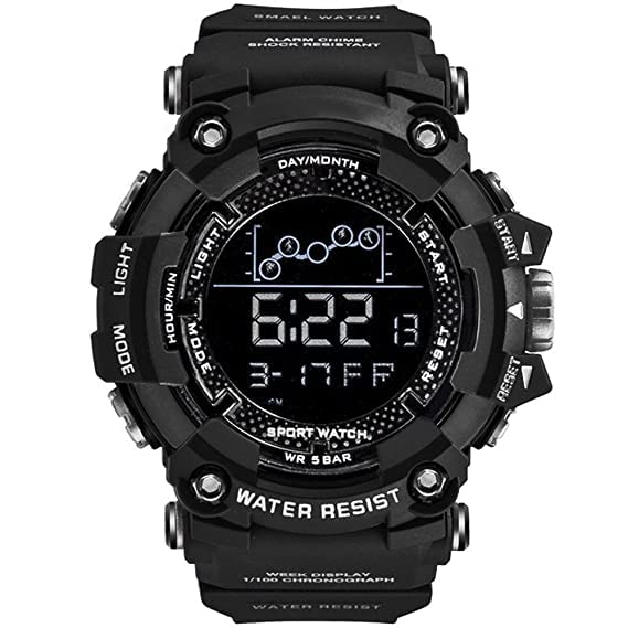 CLOUDWOOD Digital Black dial Sports Multi-Functional Mens Watch for Boys -CL320 (Black) (B0BRQGCVJD) Amazon Price History, Amazon Price Tracker
