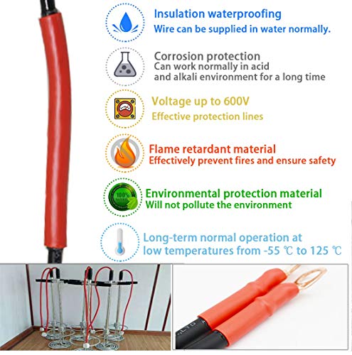 Gaine thermorétractable 3:1 d'une isolation supérieure à double paroi adhésive rouge - 4
