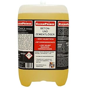 CleanPrince Betonlöser Zementlöser 5 Liter | Baumaschinenreiniger mit Korrosionsschutz | selbsttätige Wirkung | löst massivste Verkrustungen