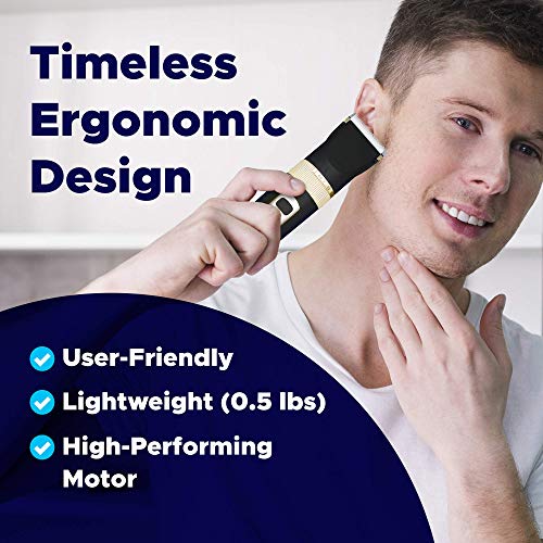 Equinox International Hair Trimmer Beard Trimmer, Rechargeable Trimmer for Men, Cordless Hair Clippers, Hair Cutting Kit with 8 Guards, Lightweight Professional Hair Clippers for All Hair Types