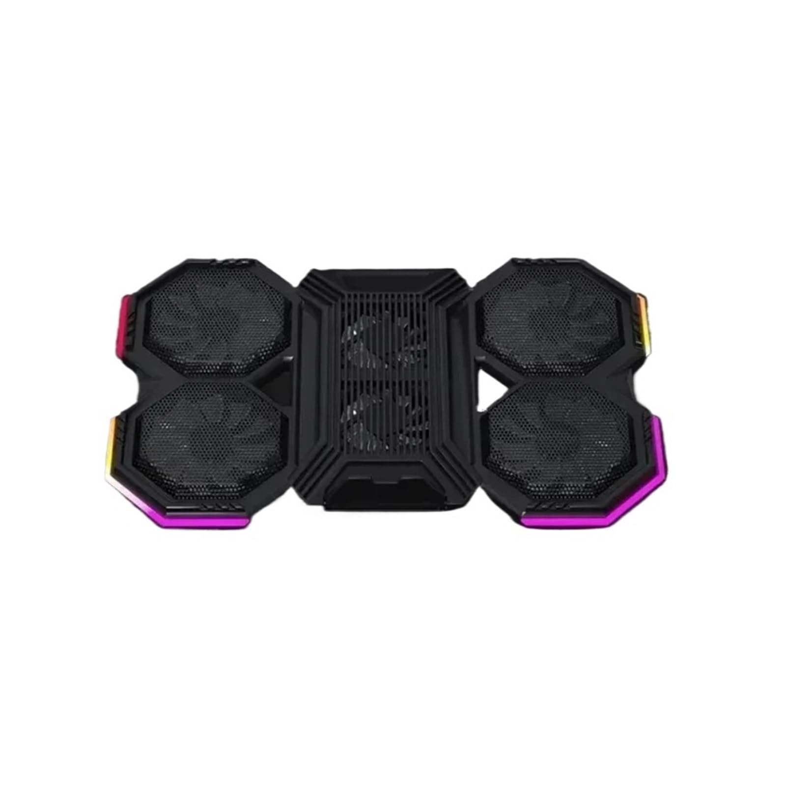 Dispositivo di raffreddamento raffreddato ad aria for giochi for laptop con supporto for cellulare Luce RGB 6 ventole di raffreddamento 2 porte USB Staffa for radiatore for notebook di sollevamento