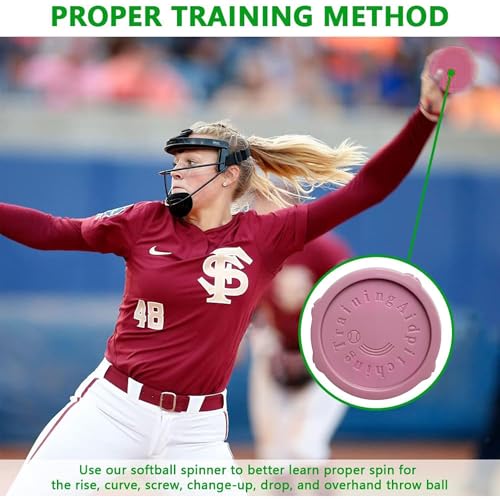 Image of Mogseek Softball Spinner Fastpitch, 12Inches Softball Training Equipment for Pitcher Overhand Thrower Training Aid Equipment for Sports Practice Softballs & Top Collegiate Program