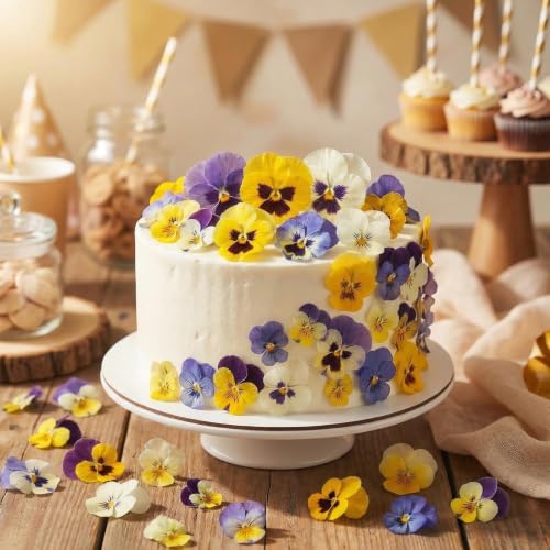 80 piezas flores secas comestibles para decoración miniatura 5