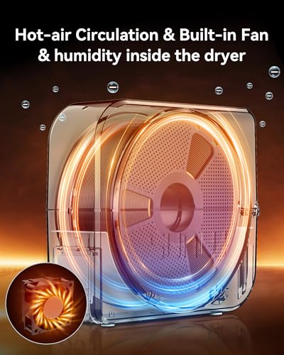 Image of SUNLU Filament Dryer Box for 3D Printer Filament, S1 Plus Filament Dehydrator with Fan Design, Filament Storage can Keep 1.75 2.85 3.00mm PLA PETG ABS Filament Dry During 3D Printing (White)