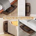 WOHOMO Folding Coffee Table Rustic Small Coffee Tables for Living Room Farmhouse Portable Table for Small Spaces Rectangular Mid Century Coffee Table, No Assembly 31.5 * 15.7 * 17.7IN, Walnut - Image 5