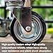 Sacubee 8 Pcs 5 Inch Caster Wheels Replacement Kit - Heavy Duty Industrial Casters Set Includes 4 Swivel & 4 Rigid with Non-Marking TPR Rubber, Silent Wheels for Furniture, Workbench, Cart