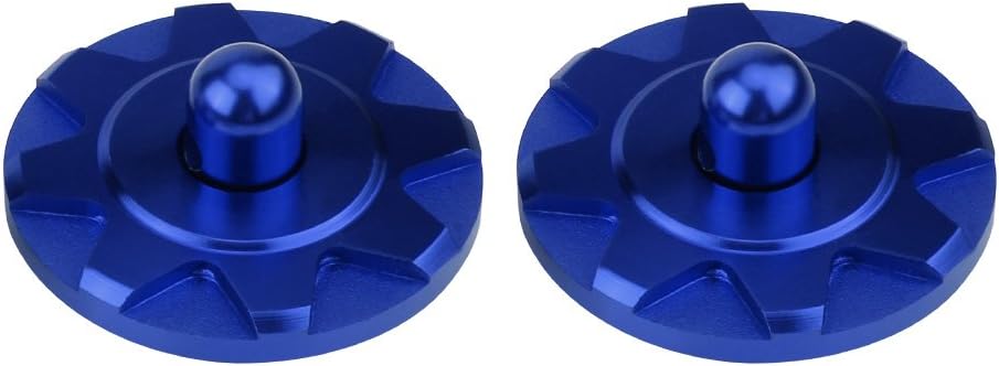 Acouto Hood Pins Kit CNC Aluminum Alloy Car Racing Hood Pin Lock Appearance Kit Universal Hood Pin Plate Kit(Blue)