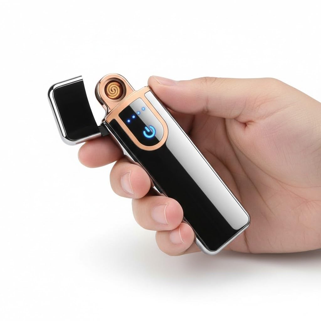 Drumstone (𝐒𝐩𝐞𝐜𝐢𝐚𝐥 𝟏𝟓 𝐘𝐞𝐚𝐫𝐬 𝐖𝐚𝐫𝐫𝐚𝐧𝐭𝐲) USB Rechargeable Plasma Lighter, Touch Ignition Windproof Flameless Electric Arc Lighter for Cigarettes, Best Gift for Smokers – Black-picture-12