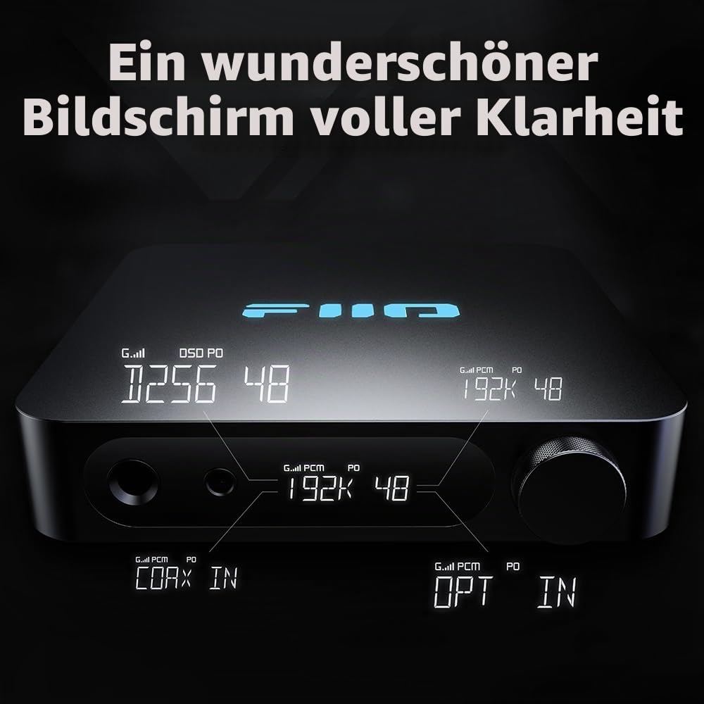 FiiO K11 Desktop 1400mW Power Balanced Kopfhörer DAC & Verstärker 384kHz/24Bit DSD256 für Home Audio/PC 6,35 mm/4,4 mm/RCA/Koaxial/Optisch (Schwarz)