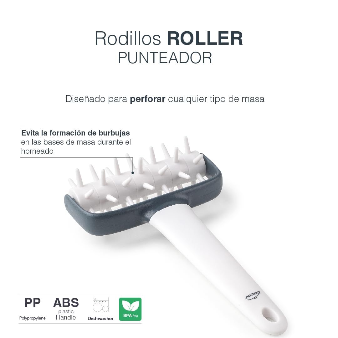 Rullo Punteggiatore Lacor Per Pasta - 12x19,5 Cm, Previene Bolle, Lavabile In Lavastoviglie, Senza BPA - Foto 8