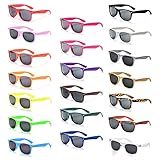 YQVIE 20 Pack Wholesale Adult Sunglasses for Men Women in Bulk 70s Retro Cheap Glasses for Party Supplies (20Color Mix)