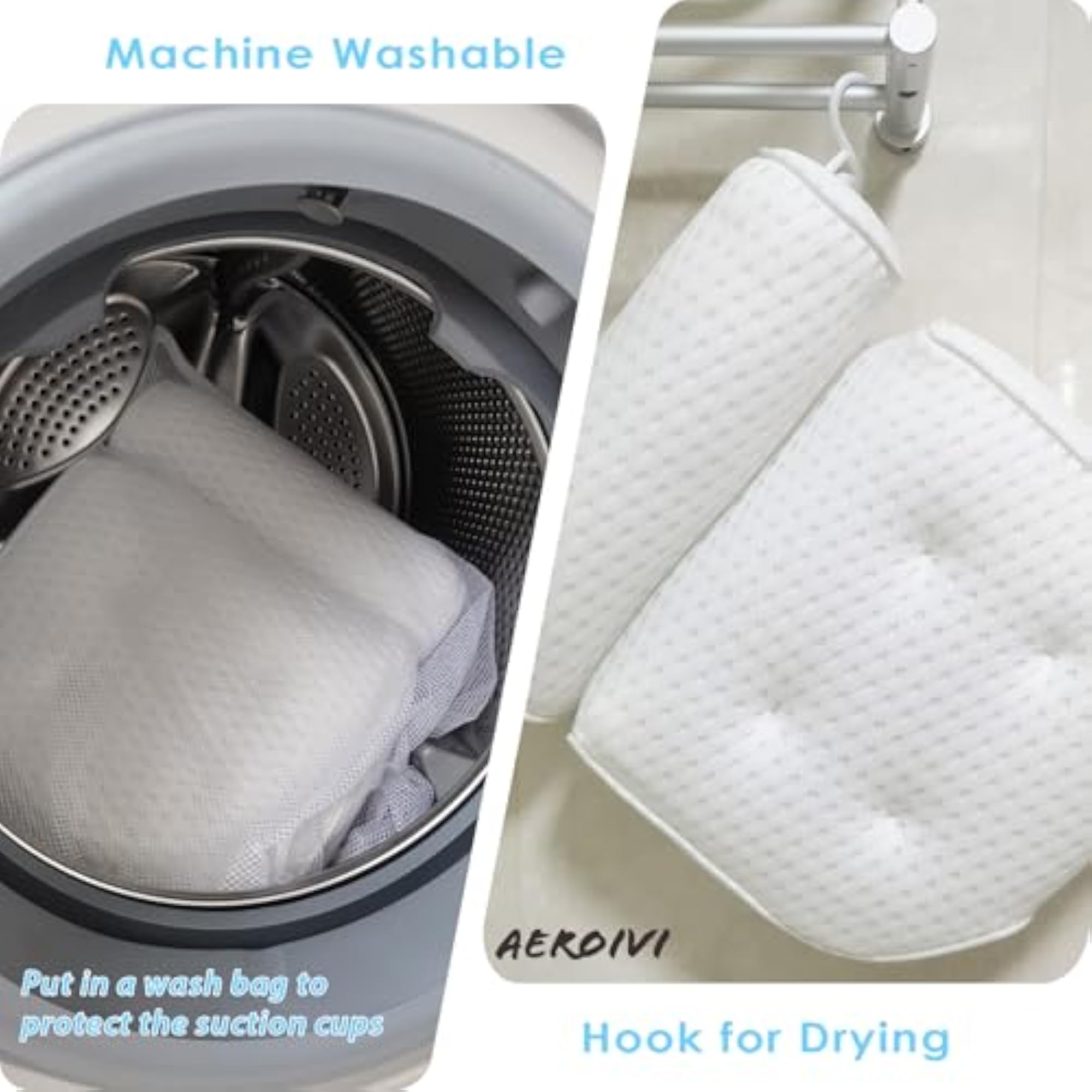 Luxury Bathtub Pillow for Relaxing, 3D Mesh Bath Tub Pillow