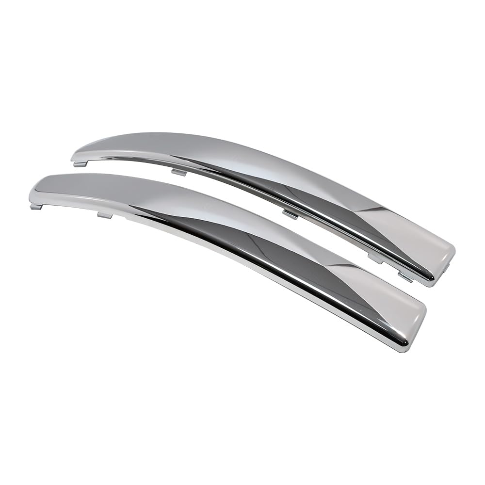 Modanatura paraurti anteriore per auto, cromata, argento, sinistra e destra, compatibile con Fiat 500 dal 2007 al 2015 735455057 735455056