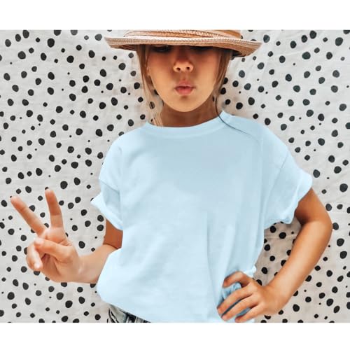 Cute Letter Shirts for Girls Beach Graphic Tee Preppy Shirt Kids Summer Cotton Short Sleeve T Shirt Vacation Tops4