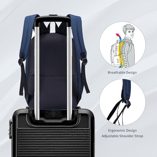 SUCIKORIO 40x30x15cm British Airways Wizzair Reiserucksack Handgepäck Flugzeug, Wasserdicht Nylon Handgepäck Travel Rucksack mit 14 Zoll Laptopfach Daypack für Damen, Herren, Reisen, Eurowings
