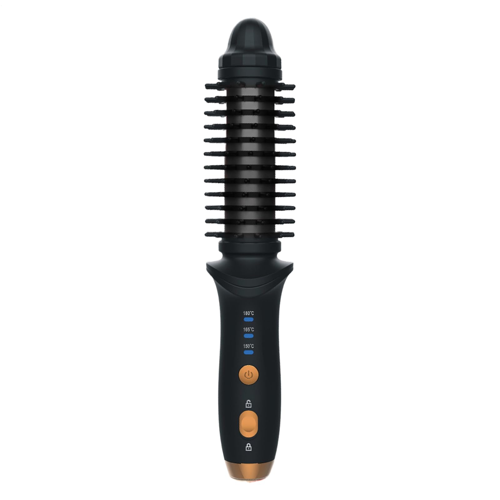 Spazzola arricciacapelli ricaricabile, strumento elettrico riscaldato rotondo con setole in nylon per casa, viaggi, hotel, dormitorio, viaggi d'affari
