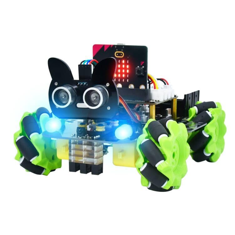 KEYESTUDIO Microbit V2 Robot Car 4WD Mecanum Robotics Kit for Tee...