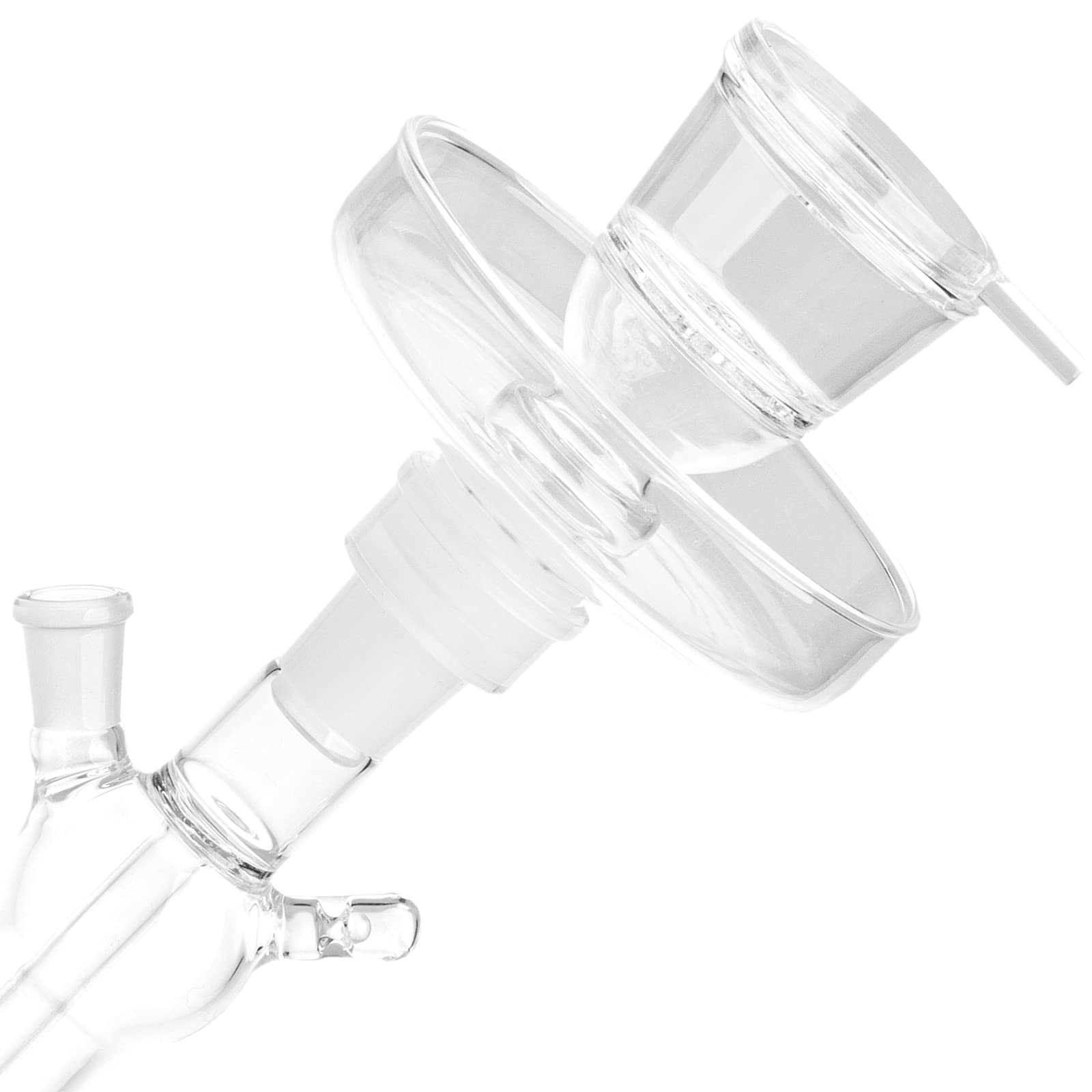 HIBRON Cachimba Buena Profesional 33cm Premium Kit Completo de Cristal Transparente, con 1 Manguera, Luz LED, Mando a distancia y Maletín.
