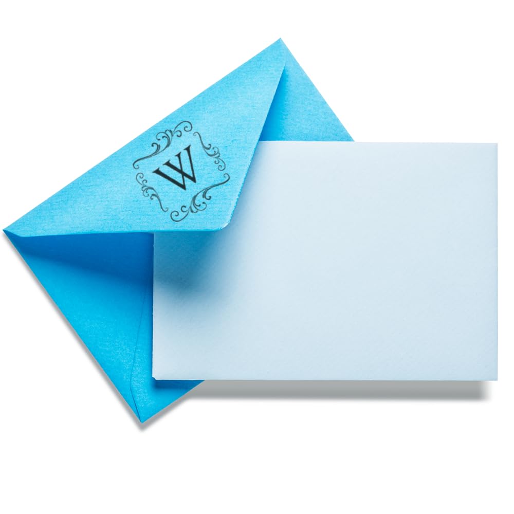 Tampon en caoutchouc Flourish Weiss monogramme lettre initiale loisirs créatifs