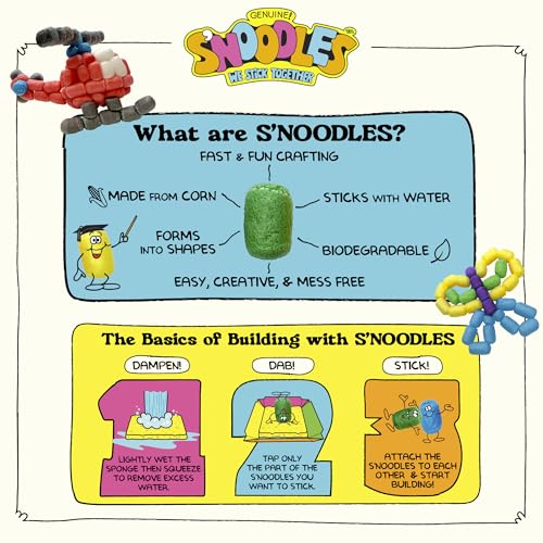 Image of Schylling S'Noodles - Creative Building Craft Kit - Just Add Water - Ages 4 and Up - One Kit