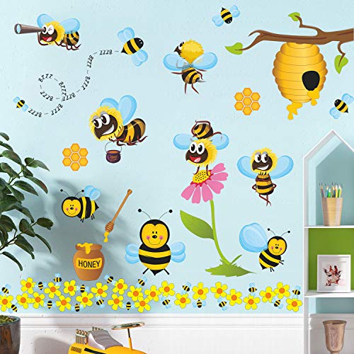 PEGATINAS PARED 3D ABEJA VINILO 6 PIEZAS COLORIDO miniatura 4