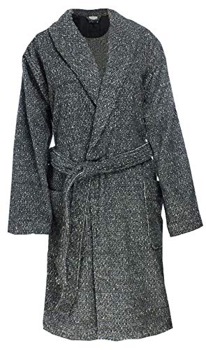 Preisvergleich Produktbild Möve Bademantel mit Schalkragen Serie Architecture Größe M, nature / black