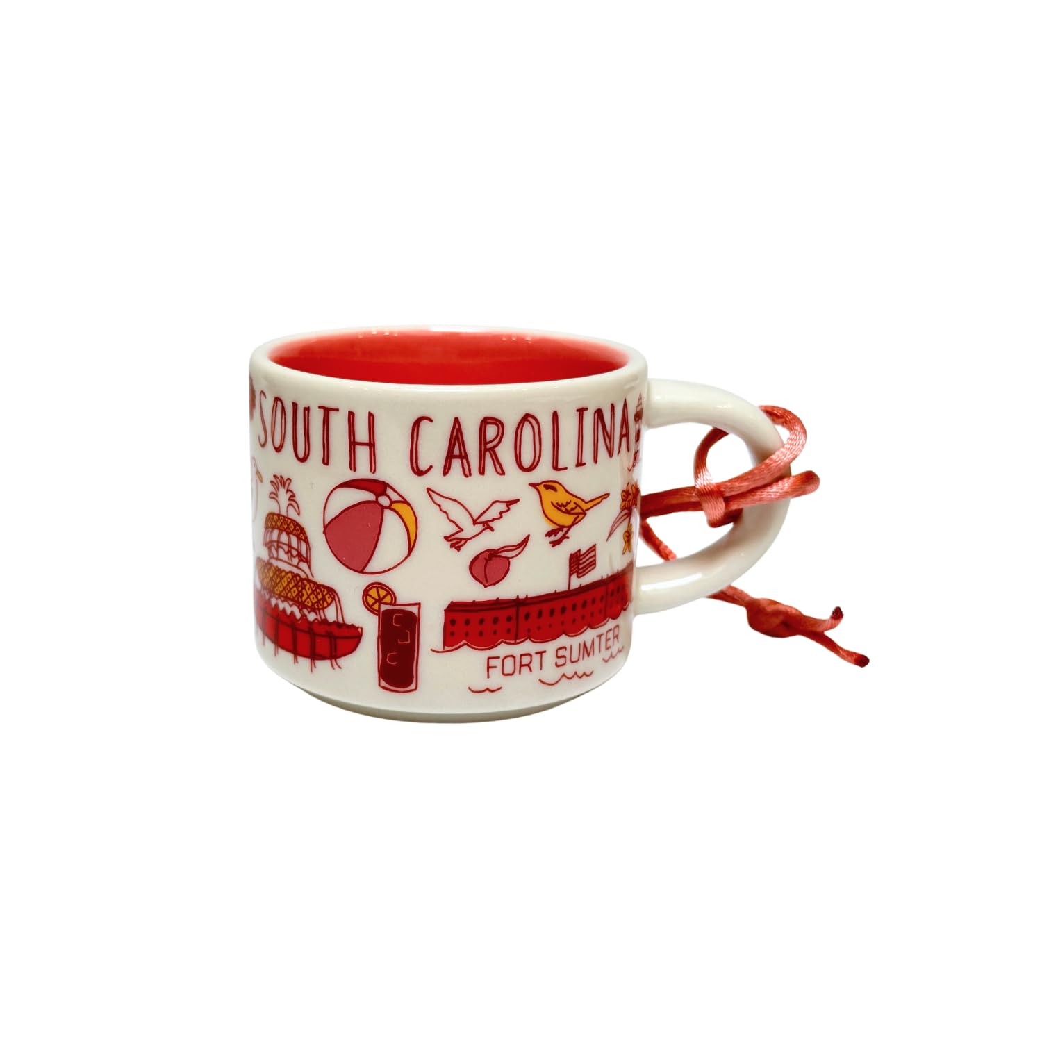 Starbucks Been There Series South Carolina Ceramic Demitasse Ornament Mug, 2 Oz