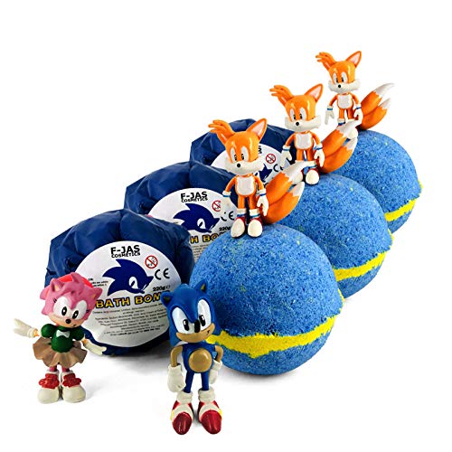 Sonic & Friends Marshmallow Surprise Toy Bath Bomb TRIPLE PACK 320g
