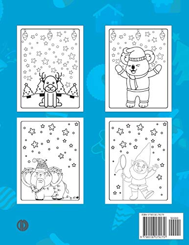 Christmas Coloring Book For Kids Ages 4-8: Easy and Cute Christmas Holiday Coloring Designs for Children, Santa, Truck, Elf..., 30 Pages Ready To Be ... Ultimate Christmas Coloring Books Bundle) image 4