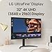 LG 32UR550K-B 32-inch Ultrafine 4K UHD (3840 x 2160) Computer Monitor, HDR10, 60Hz, HDMI, DisplayPort, Tilt/Height/Pivot Adjustable Stand, Black