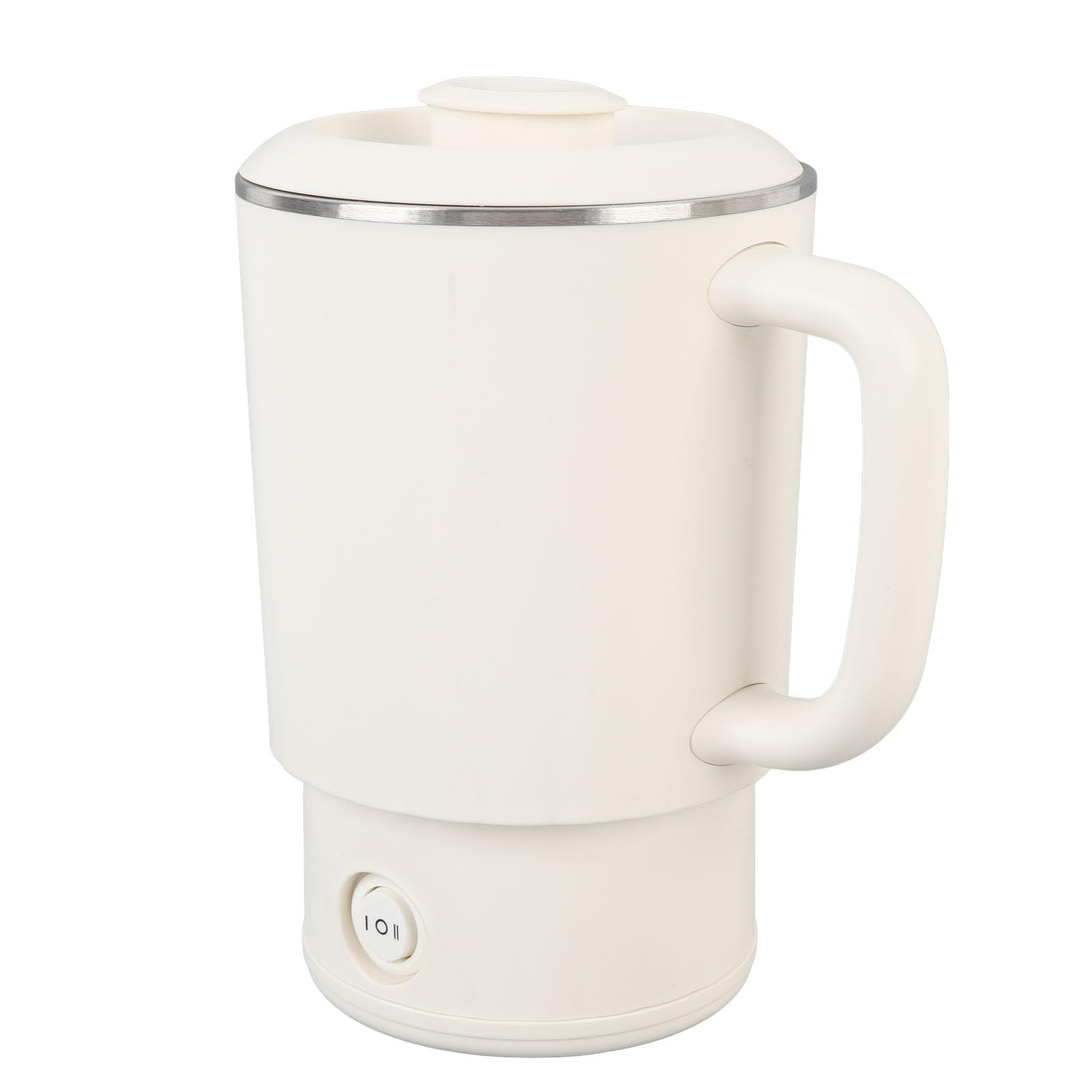 Bollitore Elettrico Portatile, Bollitore Pieghevole in Acciaio Inossidabile per Uso Alimentare da 600 Ml con 2 Impostazioni di Temperatura, per Viaggi, Campeggio, Ufficio, (Spina europea 220