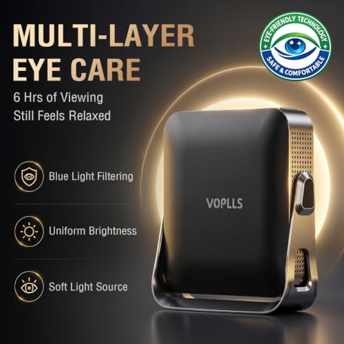 Image of 【Officially-Licensed APP & Native 1080P】Thinnest 1.81 inch Smart Mini Projector with WiFi and Bluetooth, Auto Focu & Keystone Portable Outdoor Projector, VOPLLS 4K Home Movie Projector
