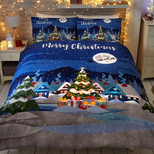 Bedlam Glow In The Dark Christmas Reversible Duvet Cover Set, Multi, Double, Double, W200cm x L200cm (Duvet Cover) - Image 2