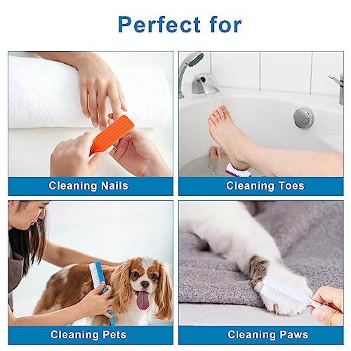 Daygos 24Pcs Handle Grip Nail Brush - Finger Nail Brushes For Cleaning Fingernails, Hand Fingernail Scrub Brush Kits For Toes And Nails Cleaner, Long Handle Pedicure Brushes, Multicolor #TOP4