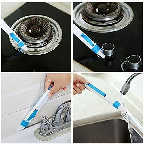 Padchaaya Combo of Window Groove Frame Cleaning Brush and Dust Cleaning Brush for Window Slot Keyboard with Mini Dustpan, Door Track Cleaning Brushes, Dust Cleaner Tool for All Corners Edges and Gaps 3