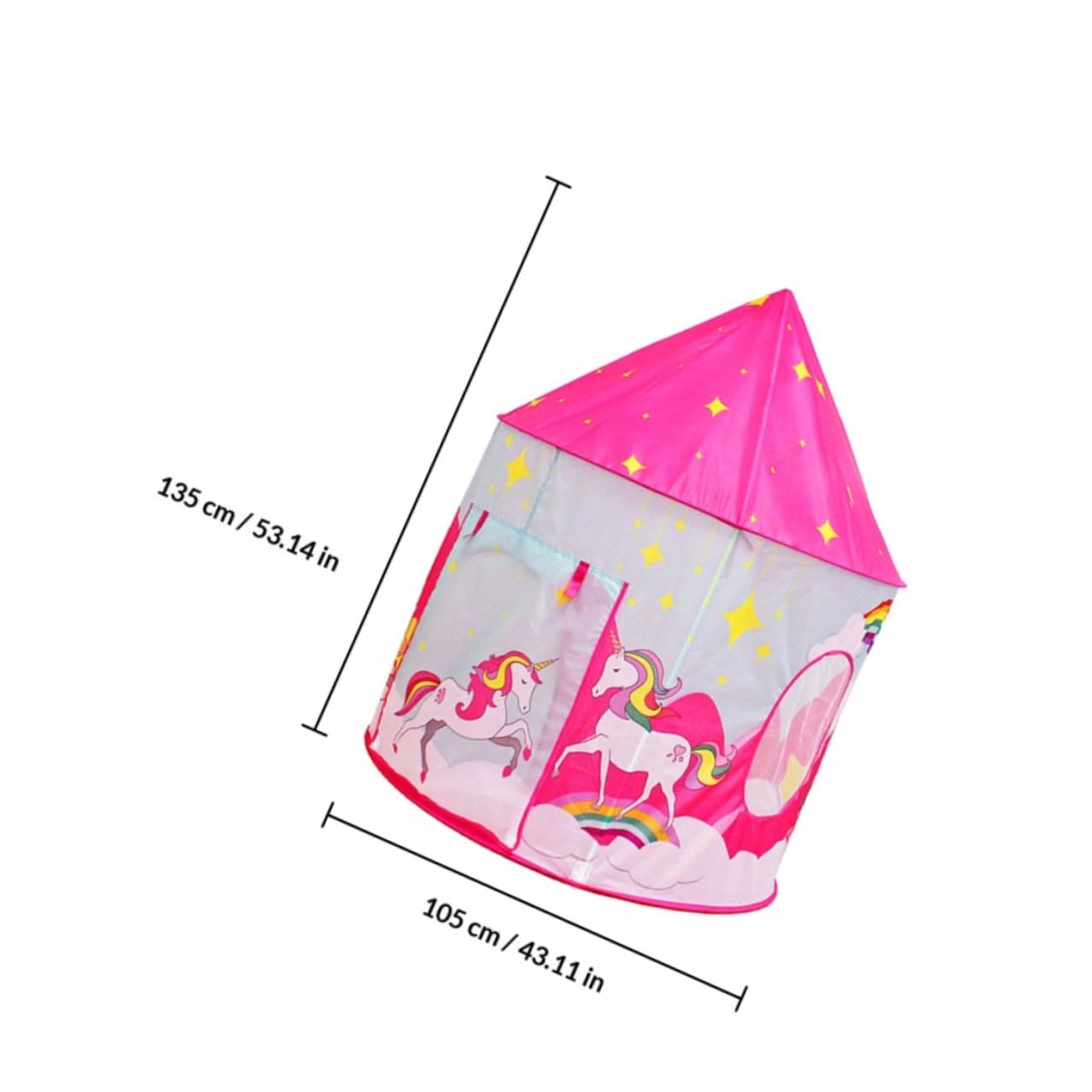 Toyvian Gioco per Bambini Rosa Poliestere e Portatile Porte Arrotolabili per Parchi e Cortili