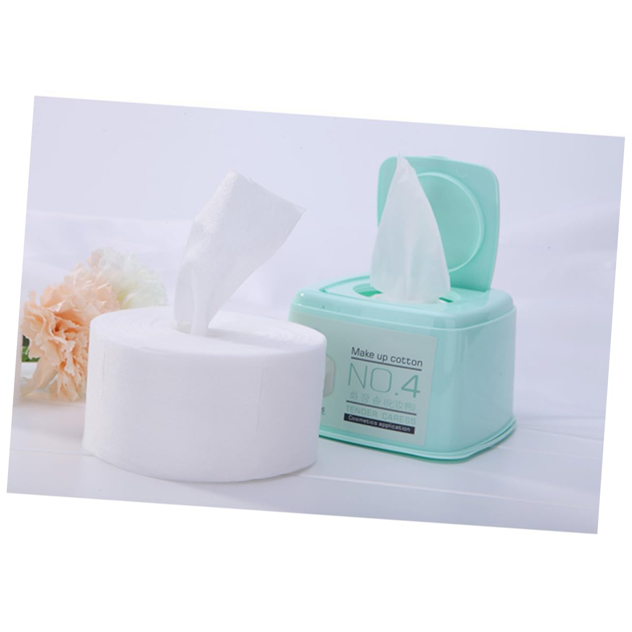 FRCOLOR 4pezzi Cotton Pads Per Rimozione Makeup Morbidi e Delicati Estratti Per Detersione Viso e Unghie Strumento Di Bellezza Multiuso Confezione Random Colorata
