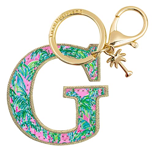 Lilly Pulitzer Leatherette Initial Keychain, Letter Bag Charm For Women, Suite Views (G) #TOP7